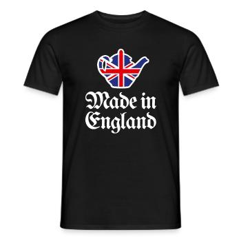 Union Jack Flagge Made in England Britisch UK Teekanne - Männer T-Shirt - Schwarz - Vorne - AI Model Male 178 light (178cm)