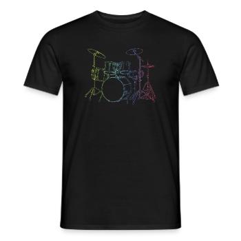 Drumset Sticks Schlagzeuger Schlagzeug Drummer - Männer T-Shirt - Schwarz - Vorne - AI Model Male 178 light (178cm)