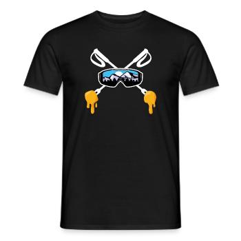 Ski- und Savoyer Fondue Mountain Skier Geschenk - Männer T-Shirt - Schwarz - Vorne - AI Model Male 178 light (178cm)