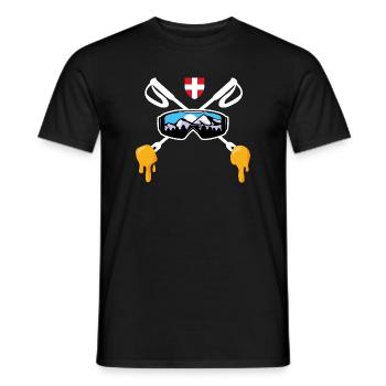 Savoie Ski und Savoyard Fondue Geschenk Haute Savoie - Männer T-Shirt - Schwarz - Vorne - AI Model Male 178 light (178cm)