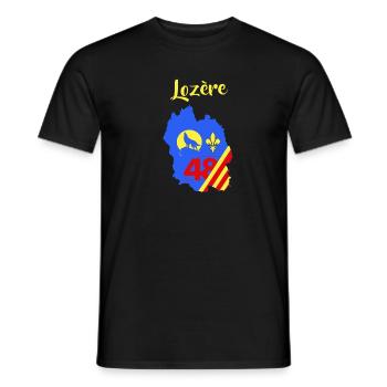 Lozère - Männer T-Shirt - Schwarz - Vorne - AI Model Male 178 light (178cm)