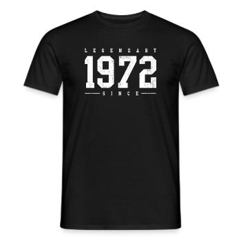 Legendäre Vintage-Typografie von 1972 - Männer T-Shirt - Schwarz - Vorne - AI Model Male 178 light (178cm)
