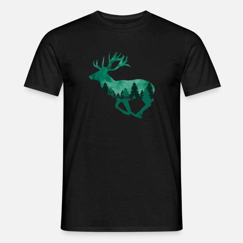 Climate Change Environmental Protection Deer Stag - Men’s T-shirt - black