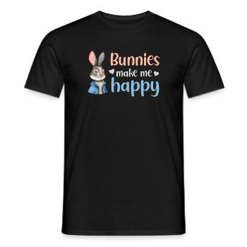 Rabbit Rabbit - Men's T-Shirt - black - Front - AI Model Male 178 light (178cm)