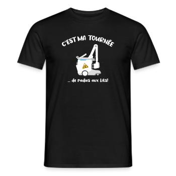 C'est ma tournée Cadeau Manip Radio Radiologie - T-shirt homme - noir - Devant - AI Model Male 178 light (178cm)