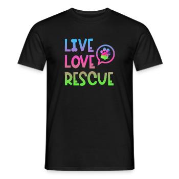 Suchhund Rettungshund Diensthund Pfote - Männer T-Shirt - Schwarz - Vorne - AI Model Male 178 light (178cm)