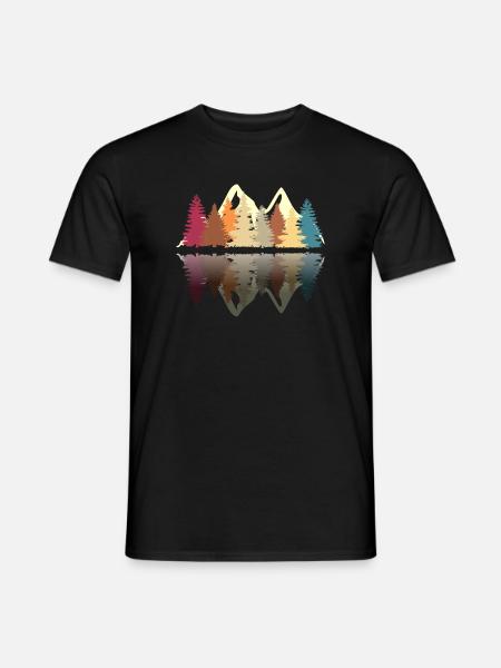 Wald am See T-shirt in retro look - Men's T-Shirt - black