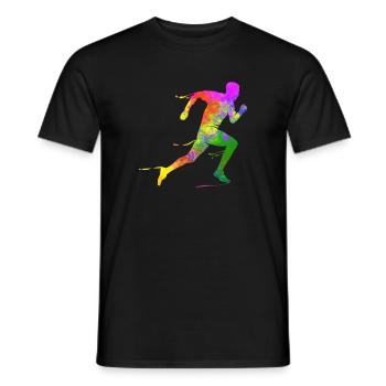 Demi-marathon runner sprint triathlète Finisher - T-shirt homme - noir - Devant - AI Model Male 178 light (178cm)