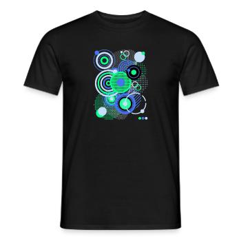 Muster Bunt Illustration Abstrakte Kunst Kreativ - Männer T-Shirt - Schwarz - Vorne - AI Model Male 178 light (178cm)