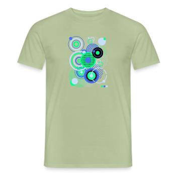 Pattern Colorful Illustration Abstract Art Creative - Men's T-Shirt - sage - Front - AI Model Male 178 light (178cm)