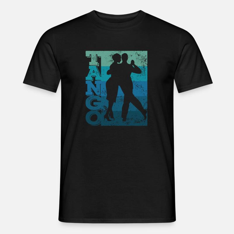 Tango Argentino Retro Vintage Tango Vals Dance - Männer T-Shirt - Schwarz
