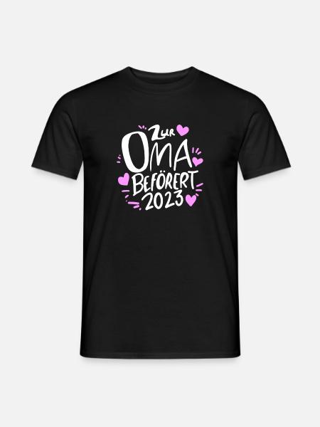 Oma 2023 - Werdende Oma - Männer T-Shirt - Schwarz