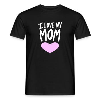 J’aime ma mère - Ich liebe meine Mama - T-shirt homme - noir - Devant - AI Model Male 178 light (178cm)