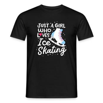 Schlittschuhlaufen Schlittschuhläufer Eiskunstläuf - Männer T-Shirt - Schwarz - Vorne - AI Model Male 178 light (178cm)