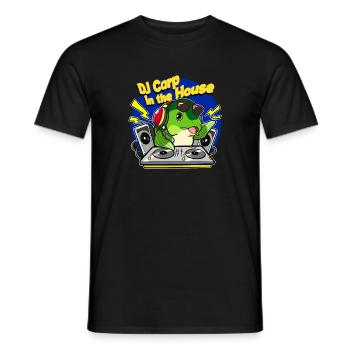 DJ Carp Im Haus Lustiges Angeldesign - Männer T-Shirt - Schwarz - Vorne - AI Model Male 178 light (178cm)