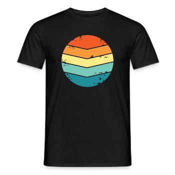 Retro Symbol Circle Circle Symbols Vintage Icon - Men's T-Shirt - black - Front - AI Model Male 178 light (178cm)