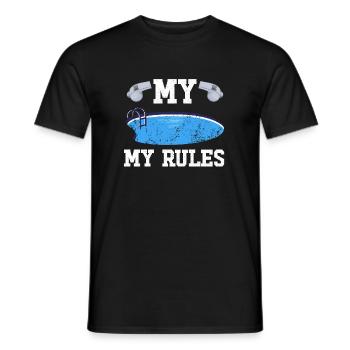 Swimming Pool Bademeister Schwimmlehrer Schwimmbad - Männer T-Shirt - Schwarz - Vorne - AI Model Male 178 light (178cm)