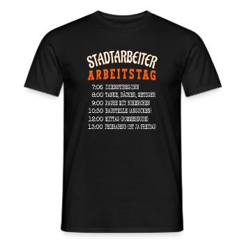 Stadtarbeiter Arbeitstag - Bauhof Mitarbeiter - Männer T-Shirt - Schwarz - Vorne - AI Model Male 178 light (178cm)