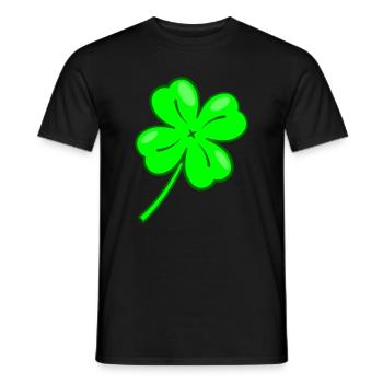 Four-leaf clover to design yourself - Men's T-Shirt - black - Front - AI Model Male 178 light (178cm)