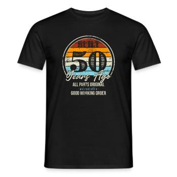 Vor fünfzig Jahren Alle Teile original - Männer T-Shirt - Schwarz - Vorne - AI Model Male 178 light (178cm)
