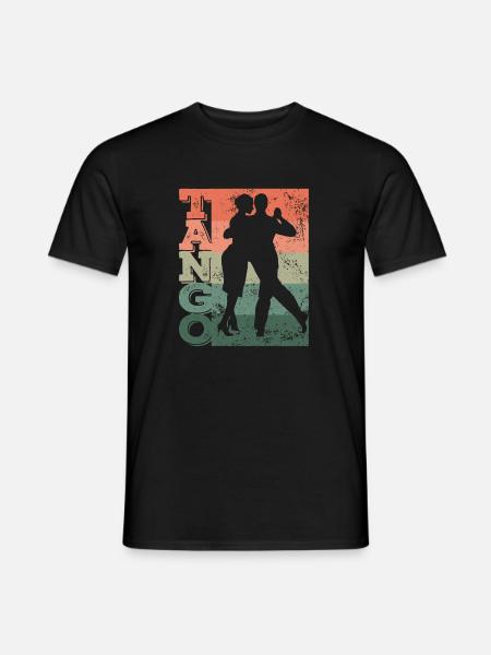 Tango Argentino Retro Vintage Tango Vals Dance - Männer T-Shirt - Schwarz