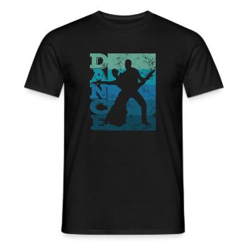 Tournoi de danse de couple Danse Vintage latino-américaine - T-shirt homme - noir - Devant - AI Model Male 178 light (178cm)