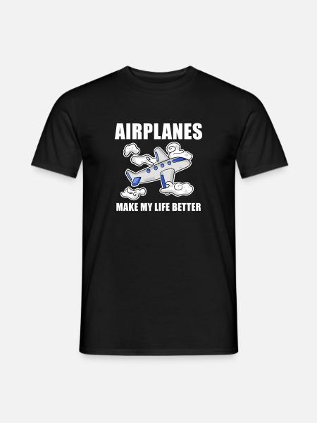 Airplane - Men's T-Shirt - black