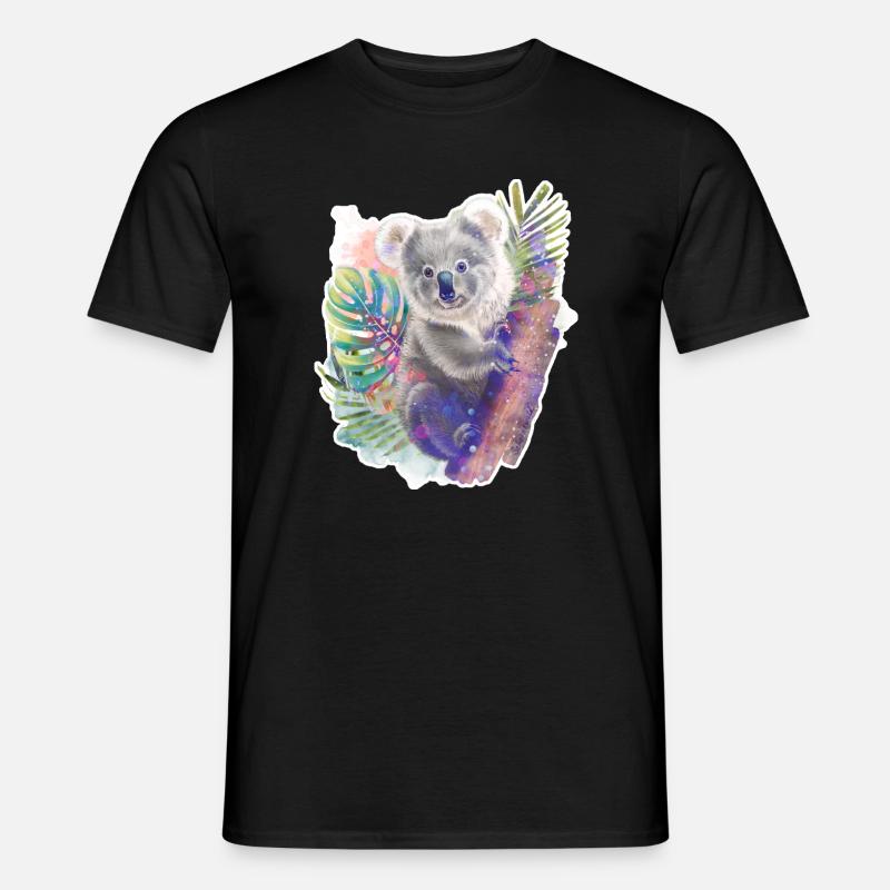 Koala | Koala Bär - Männer T-Shirt - Schwarz