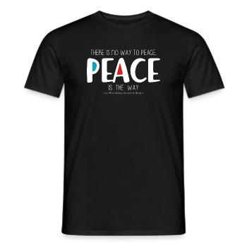 Peace 2 (dark) - Men's T-Shirt - black - Front - AI Model Male 178 light (178cm)