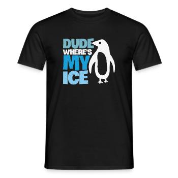 Pinguin Globale Erwärmung Klimawandel - Männer T-Shirt - Schwarz - Vorne - AI Model Male 178 light (178cm)