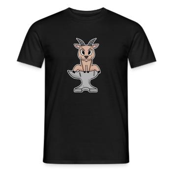 Bock auf Metal - Ziege Ziegenbock - Männer T-Shirt - Schwarz - Vorne - AI Model Male 178 light (178cm)