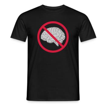 Brain Forbidden Shield - Men's T-Shirt - black - Front - AI Model Male 178 light (178cm)