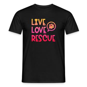 Rescue Dog Search Dog Service Dog Paw - T-shirt homme - noir - Devant - AI Model Male 178 light (178cm)