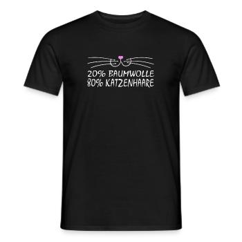 Katze Katzen Cat Kätzchen Mieze - Männer T-Shirt - Schwarz - Vorne - AI Model Male 178 light (178cm)