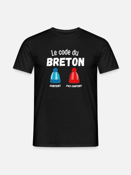 bretagne, bretagne humour, je suis Breton - T-shirt homme - noir