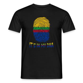 t shirt flag of Appingedam it's in my dna - Men's T-Shirt - black - Front - AI Model Male 178 light (178cm)