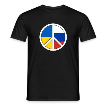 Peace symbol with color block pattern - Men's T-Shirt - black - Front - AI Model Male 178 light (178cm)
