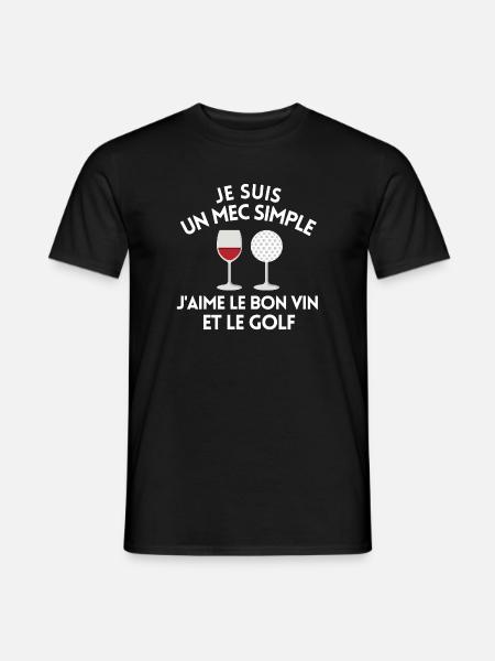 golf, golf sport, golf humour, golfeur - T-shirt homme - noir