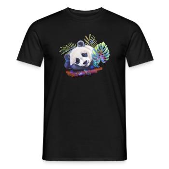 Panda - Männer T-Shirt - Schwarz - Vorne - AI Model Male 178 light (178cm)