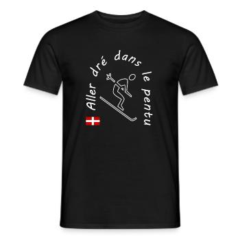 Skieur Fantaisie Inspirante - T-shirt homme - noir - Devant - AI Model Male 178 light (178cm)