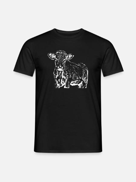 funny cow gift farmer - Men's T-Shirt - black