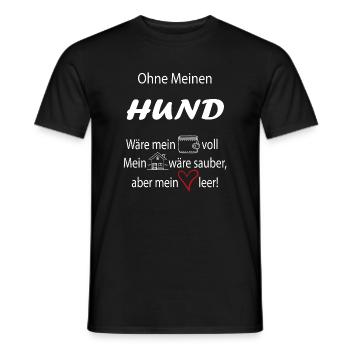 Ohne mein Hund - Männer T-Shirt - Schwarz - Vorne - AI Model Male 178 light (178cm)