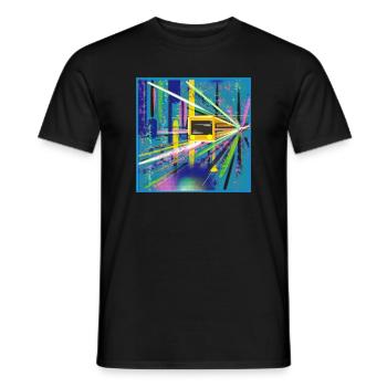 Abstrakte U-Bahn Berlin Graffiti Design - Männer T-Shirt - Schwarz - Vorne - AI Model Male 178 light (178cm)