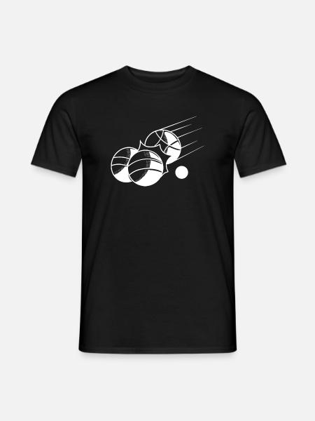 Boulekugeln für Bouler Boules Boulekugel - Männer T-Shirt - Schwarz