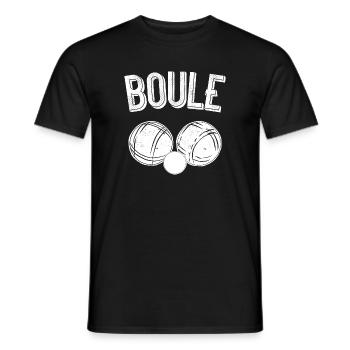 Boule balls pour les joueurs de boules Bouler boulen - T-shirt homme - noir - Devant - AI Model Male 178 light (178cm)