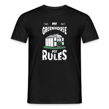 Règles de serre Jardinage en serre Jardinier - T-shirt homme - noir - Devant - AI Model Male 178 light (178cm)