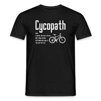 Sensibilisation au vélo Cyopath - T-shirt homme - noir - Devant - AI Model Male 178 light (178cm)