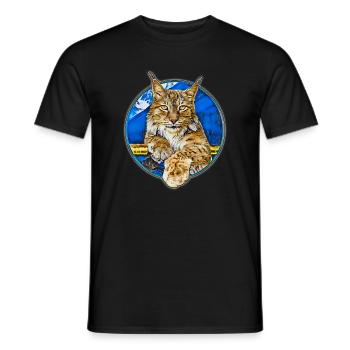 Luchs Wildkatze Freiheit - Männer T-Shirt - Schwarz - Vorne - AI Model Male 178 light (178cm)