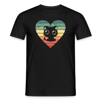 Chats Chats - T-shirt homme - noir - Devant - AI Model Male 178 light (178cm)