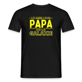 papa, meilleur papa - T-shirt homme - noir - Devant - AI Model Male 178 light (178cm)